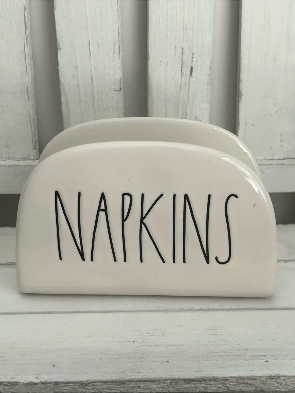 Rae Dunn Cream Ceramic Napkins Holder